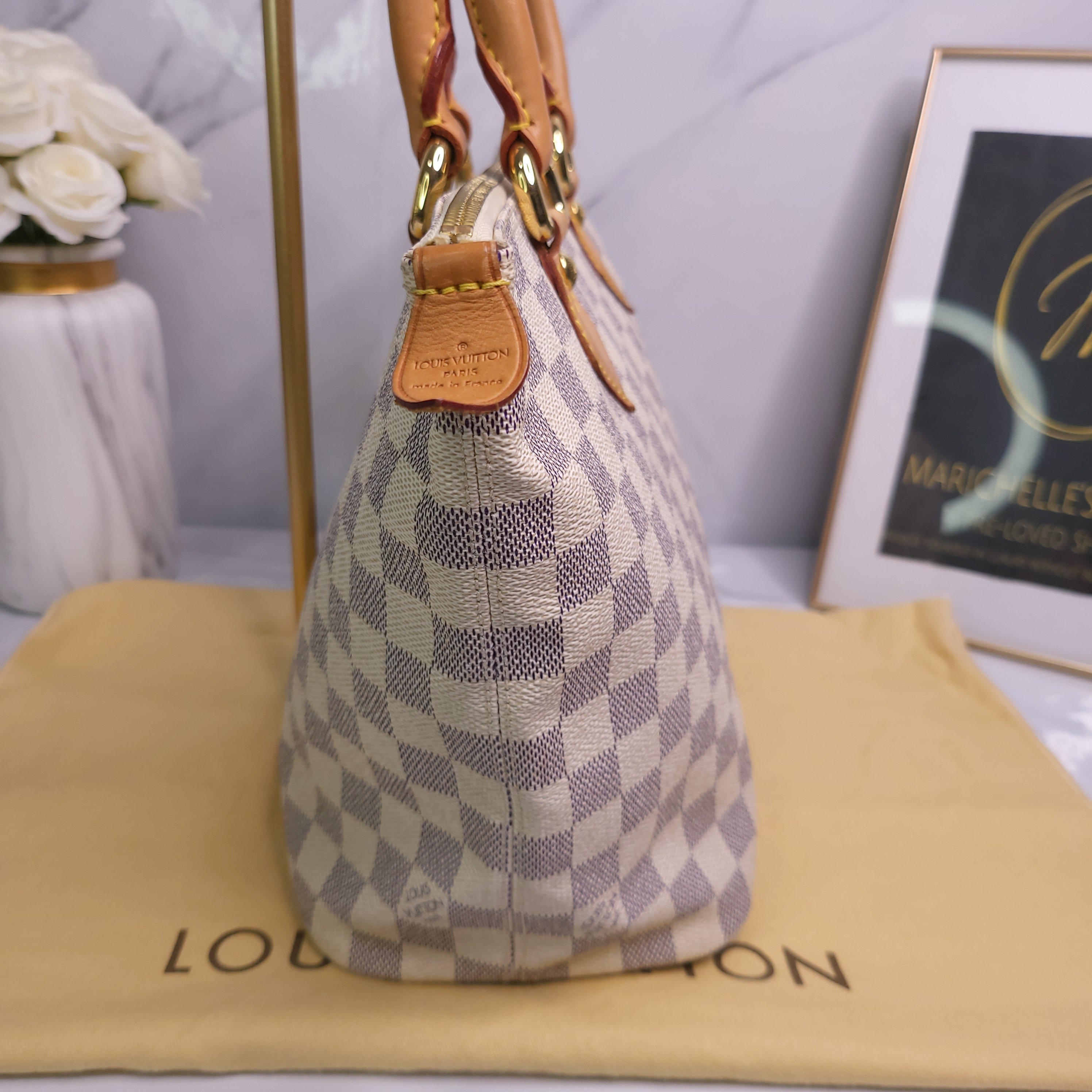 Louis Vuitton, Bags, Louis Vuitton Damier Azur Saleya Pm