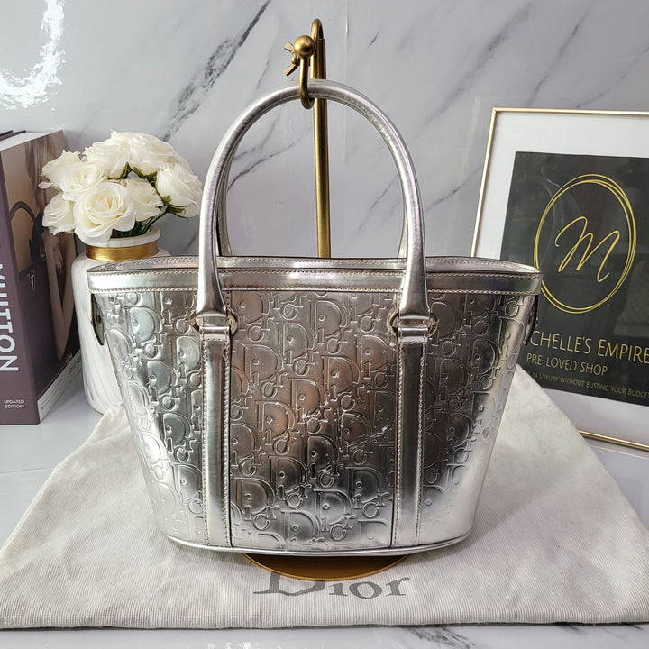 Christian Dior Oblique Metallic Tote Bag