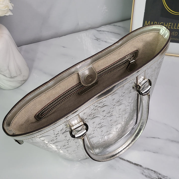 Christian Dior Oblique Metallic Tote Bag