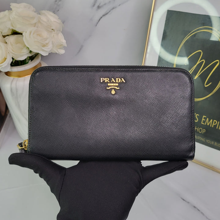 Prada Saffiano Zippy Wallet