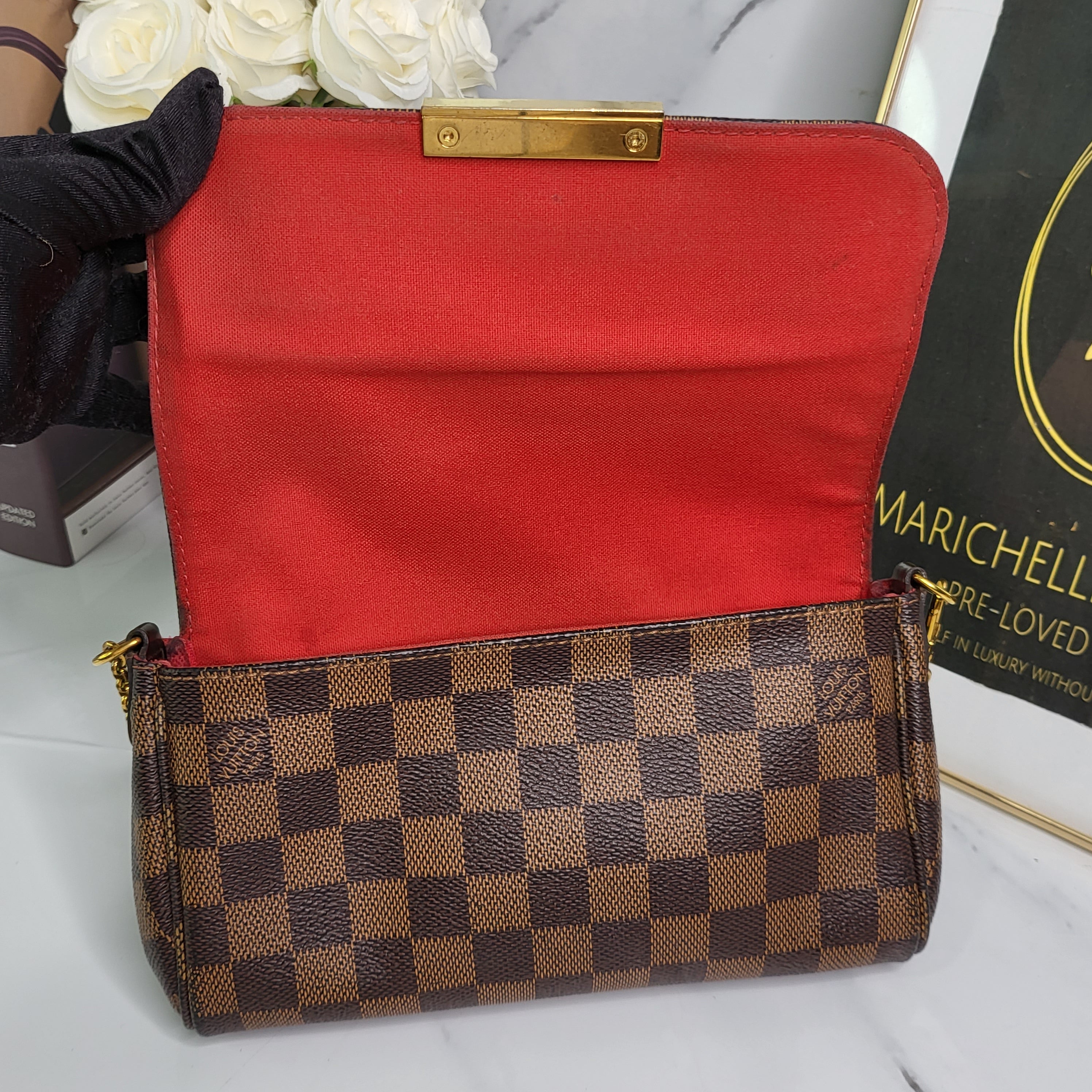 LOUIS VUITTON Damier Ebene Favorite PM 1297270