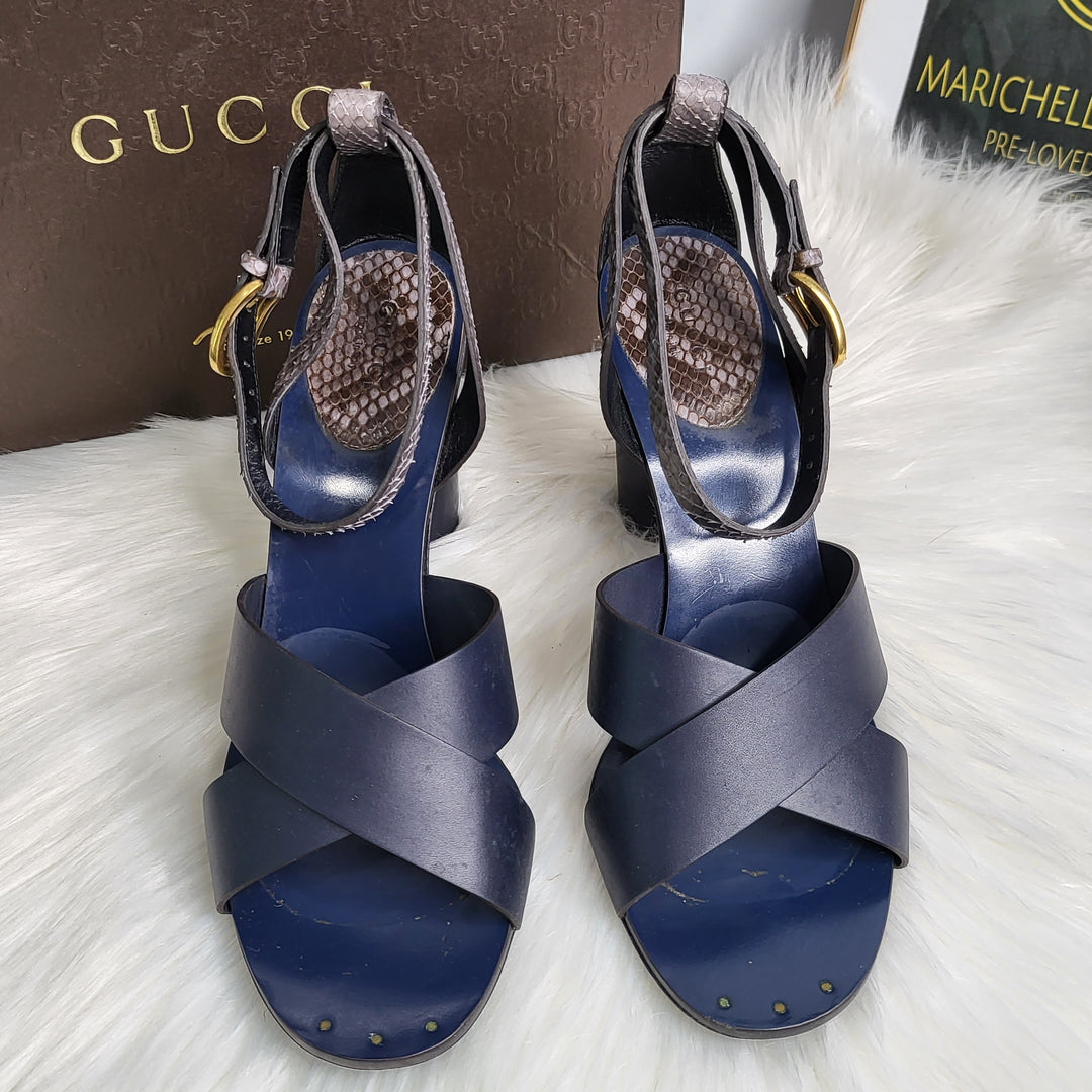 Gucci Snake Skin Platform Heels