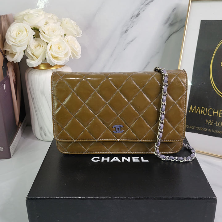 Chanel Patent Wallet On Chain