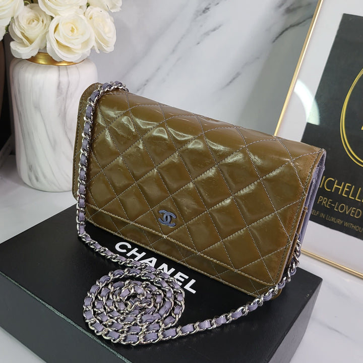 Chanel Patent Wallet On Chain