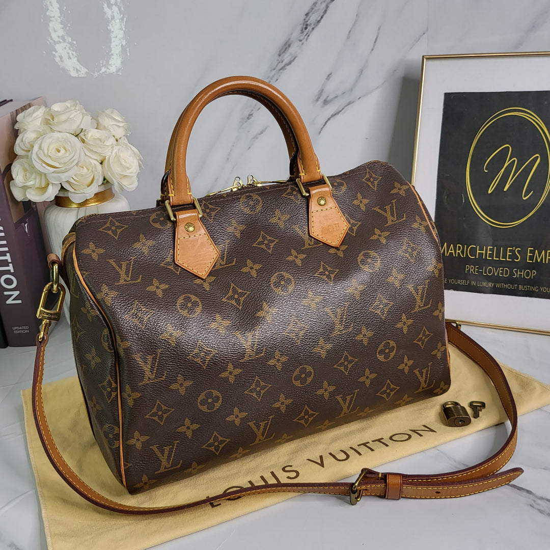 Louis Vuitton Monogram Speedy 30 Bandouliere