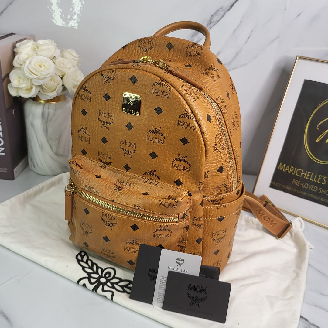 MCM Cognac Visetos Backpack