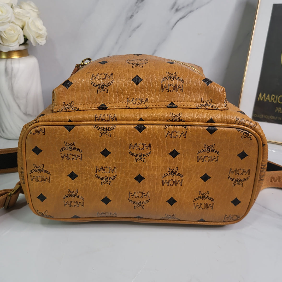 MCM Cognac Visetos Backpack