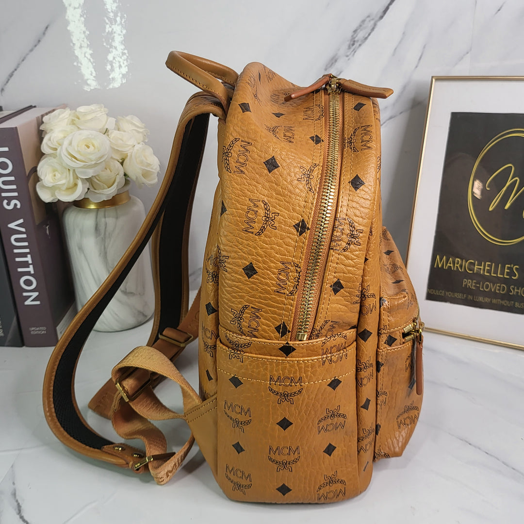 MCM Cognac Visetos Backpack