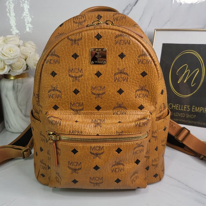 MCM Cognac Visetos Backpack