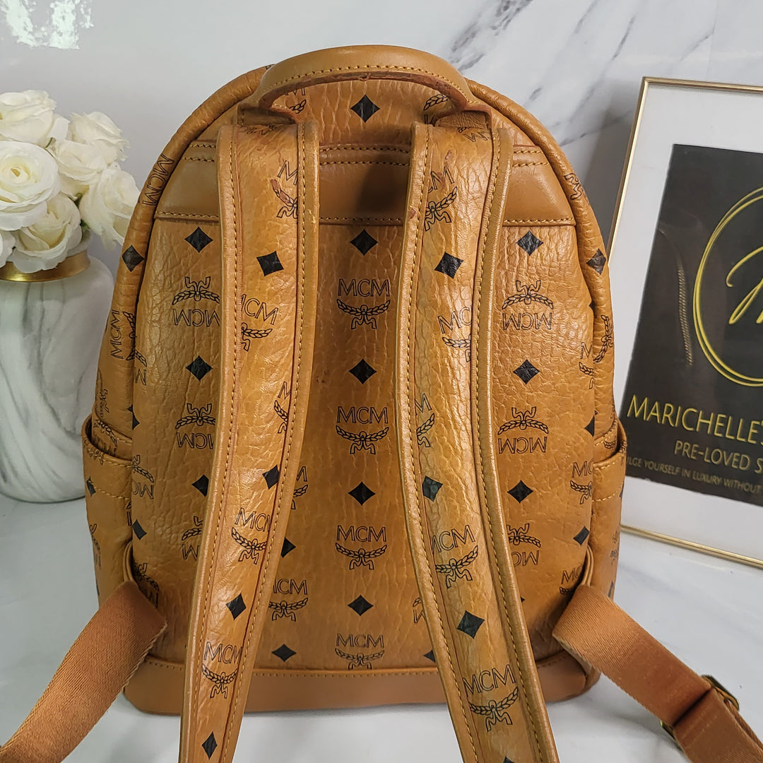 MCM Cognac Visetos Backpack