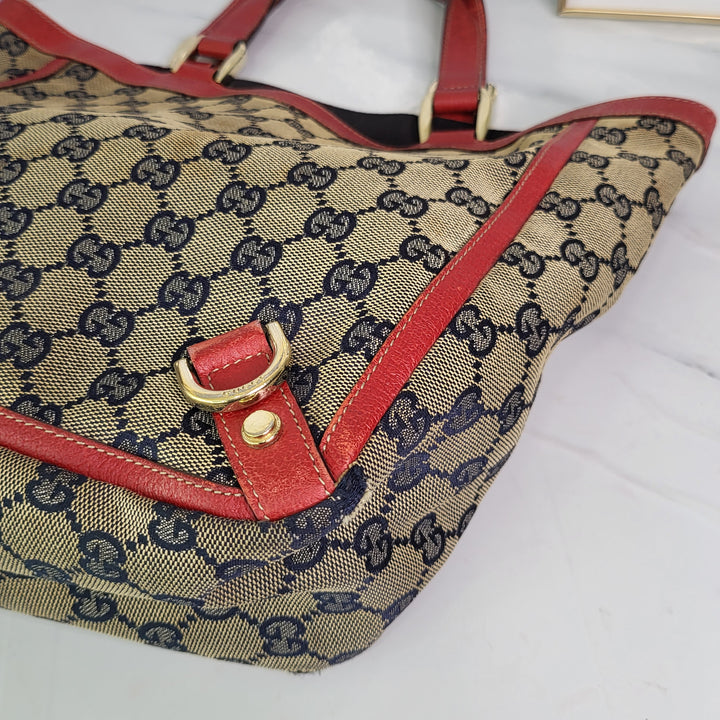 Gucci Canvas Abbey D-Ring Tote Bag