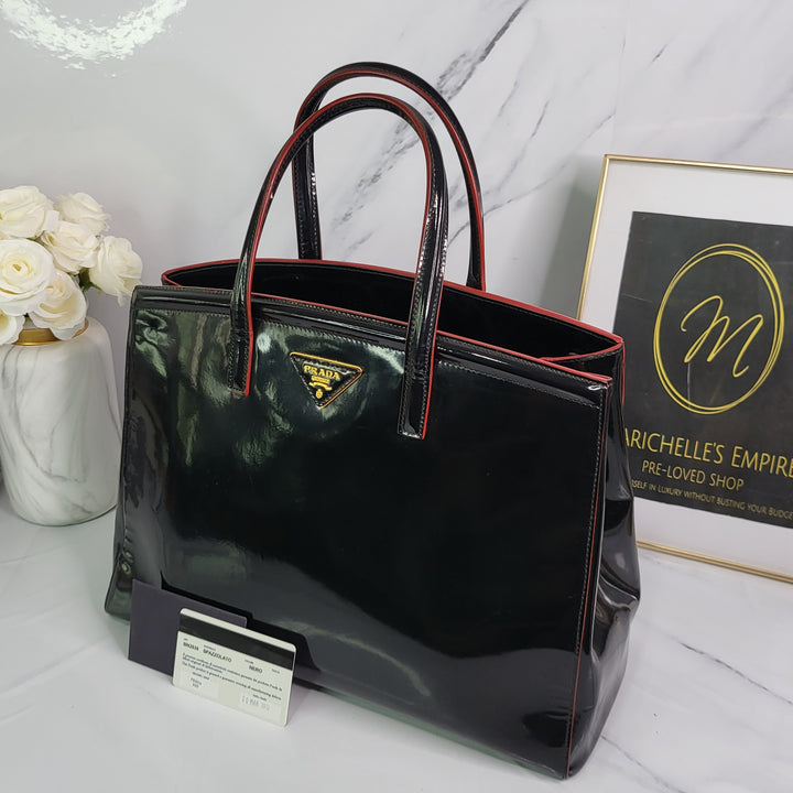 Prada Patent Galleria Handbag