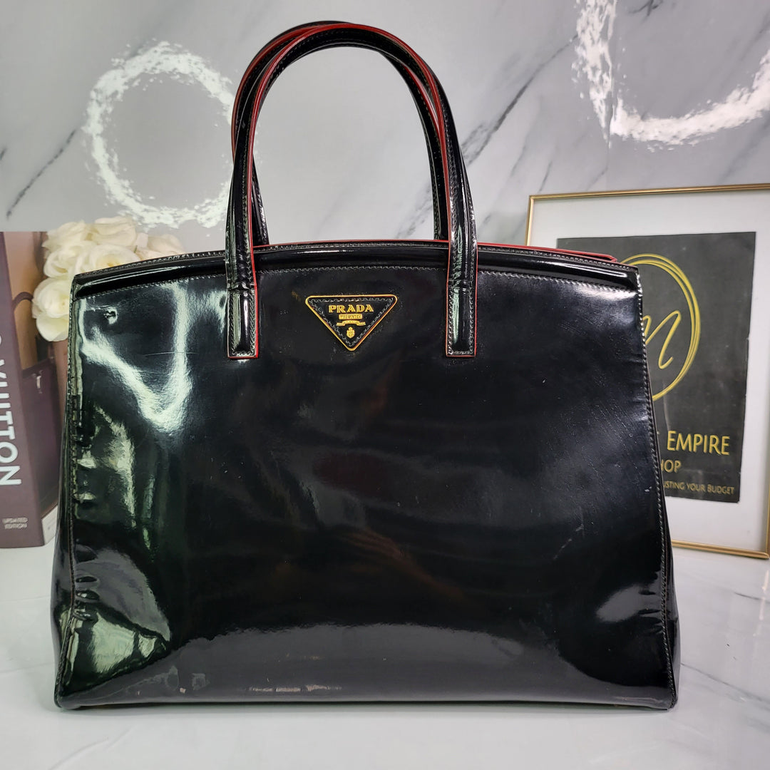 Prada Patent Galleria Handbag