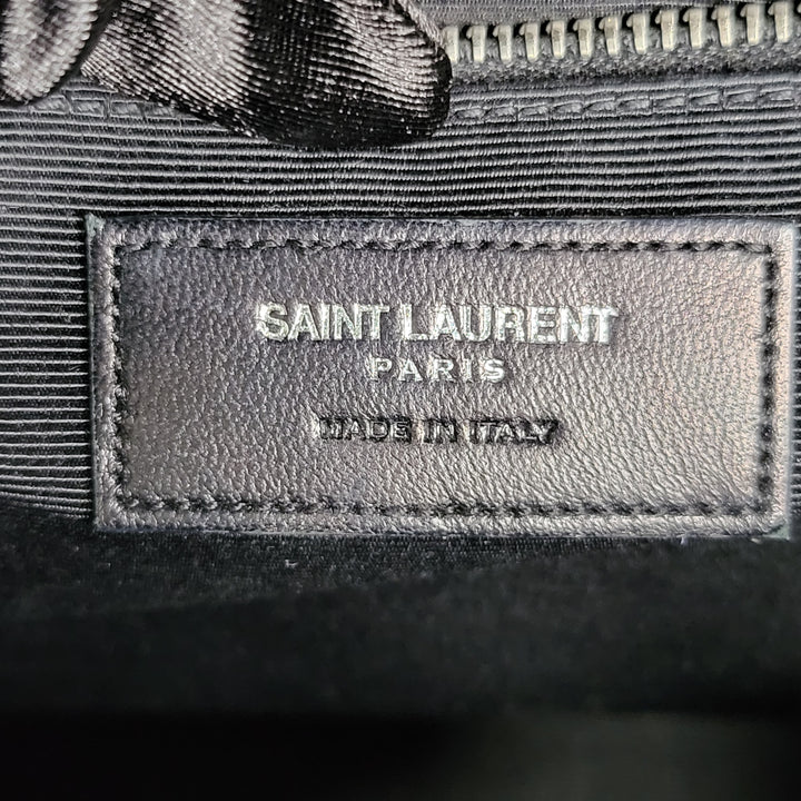 Saint Laurent Black Matelasse Leather Cassandre Flap Bag