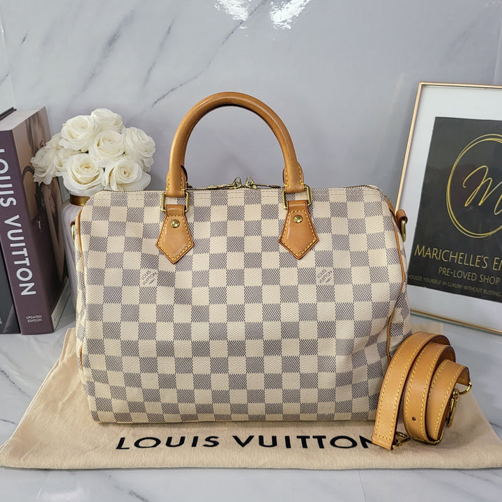 Louis Vuitton Damier Azur Speedy 30 Bandouliere