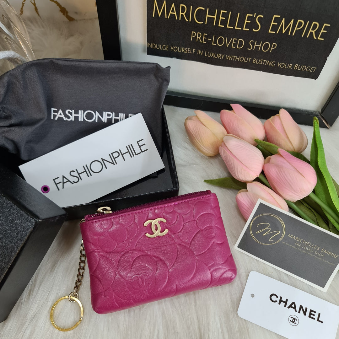 CHANELKEY Camellia Embossed Key Holder - Marichelle's Empire 