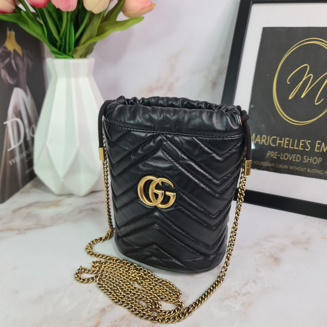 G U C C I  Marmont Bucket Bag - Marichelle's Empire 