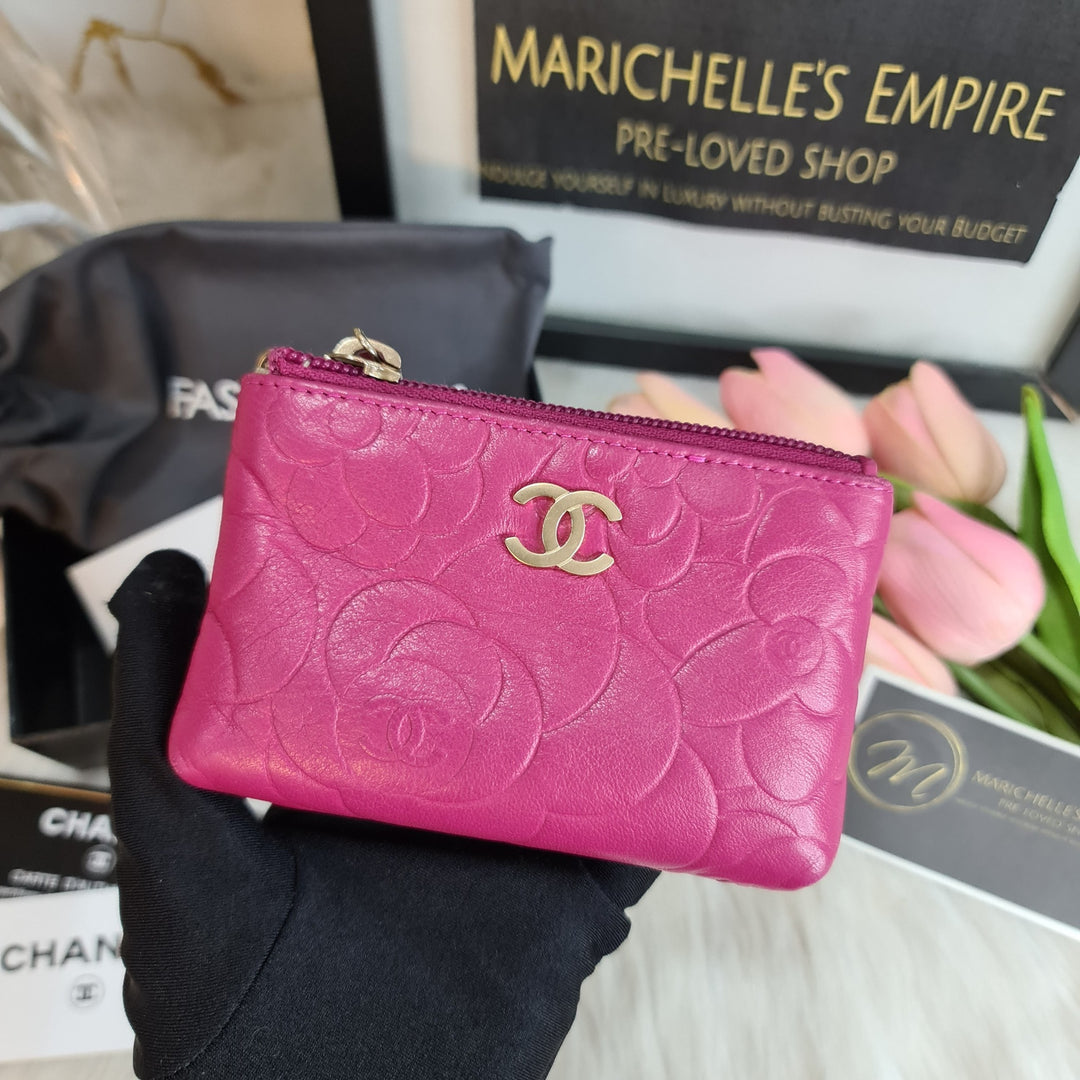 CHANELKEY Camellia Embossed Key Holder - Marichelle's Empire 