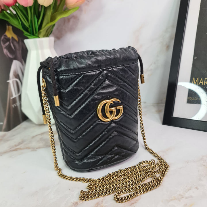 G U C C I  Marmont Bucket Bag - Marichelle's Empire 