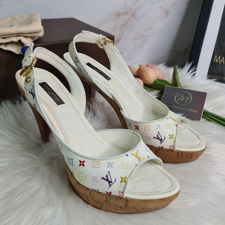 LOUISVUITTON Open Toe Heels (Size 38) - Marichelle's Empire 