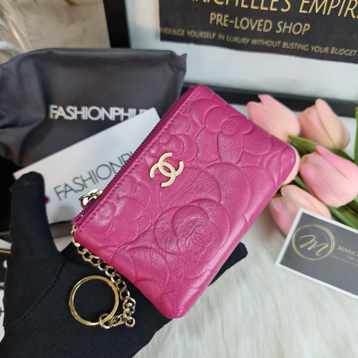 CHANELKEY Camellia Embossed Key Holder - Marichelle's Empire 