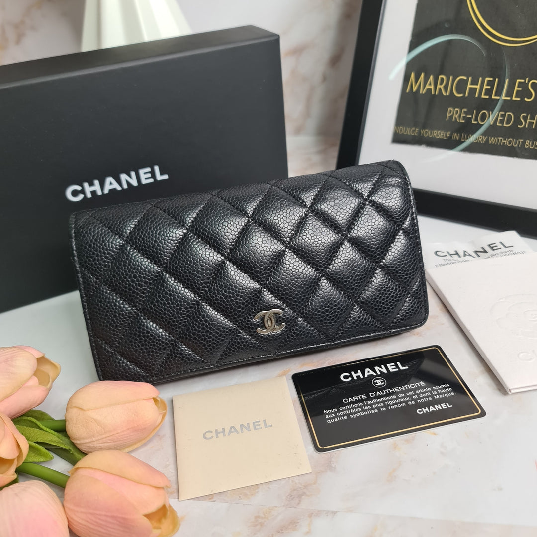 CHANEL Caviar Yen Wallet - Marichelle's Empire 