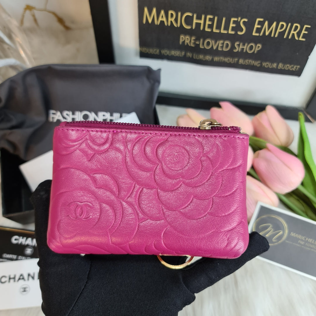 CHANELKEY Camellia Embossed Key Holder - Marichelle's Empire 