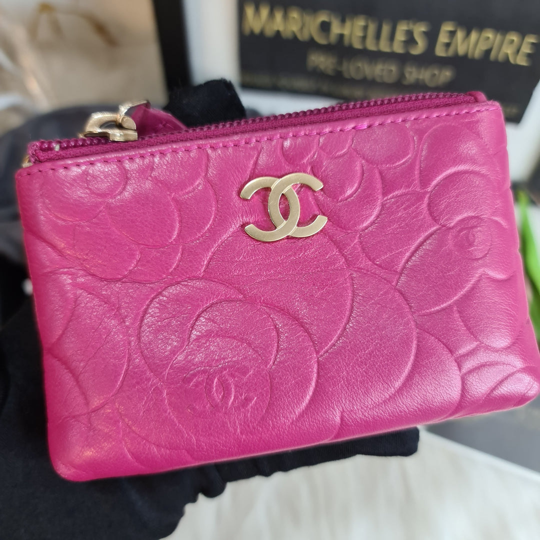 CHANELKEY Camellia Embossed Key Holder - Marichelle's Empire 