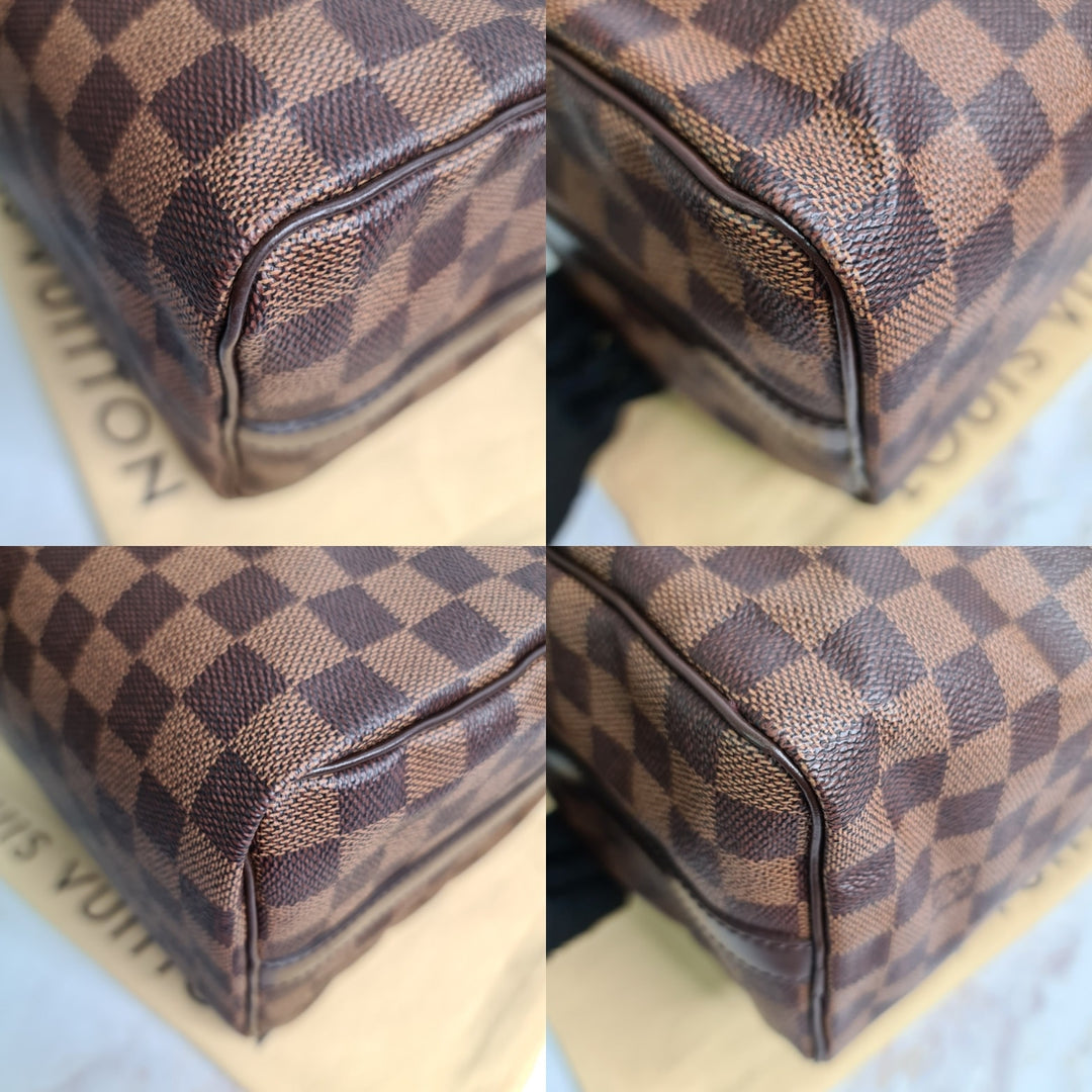 LOUISVUITTON Damier Ebene Speedy 25 Bandouliere - Marichelle's Empire 