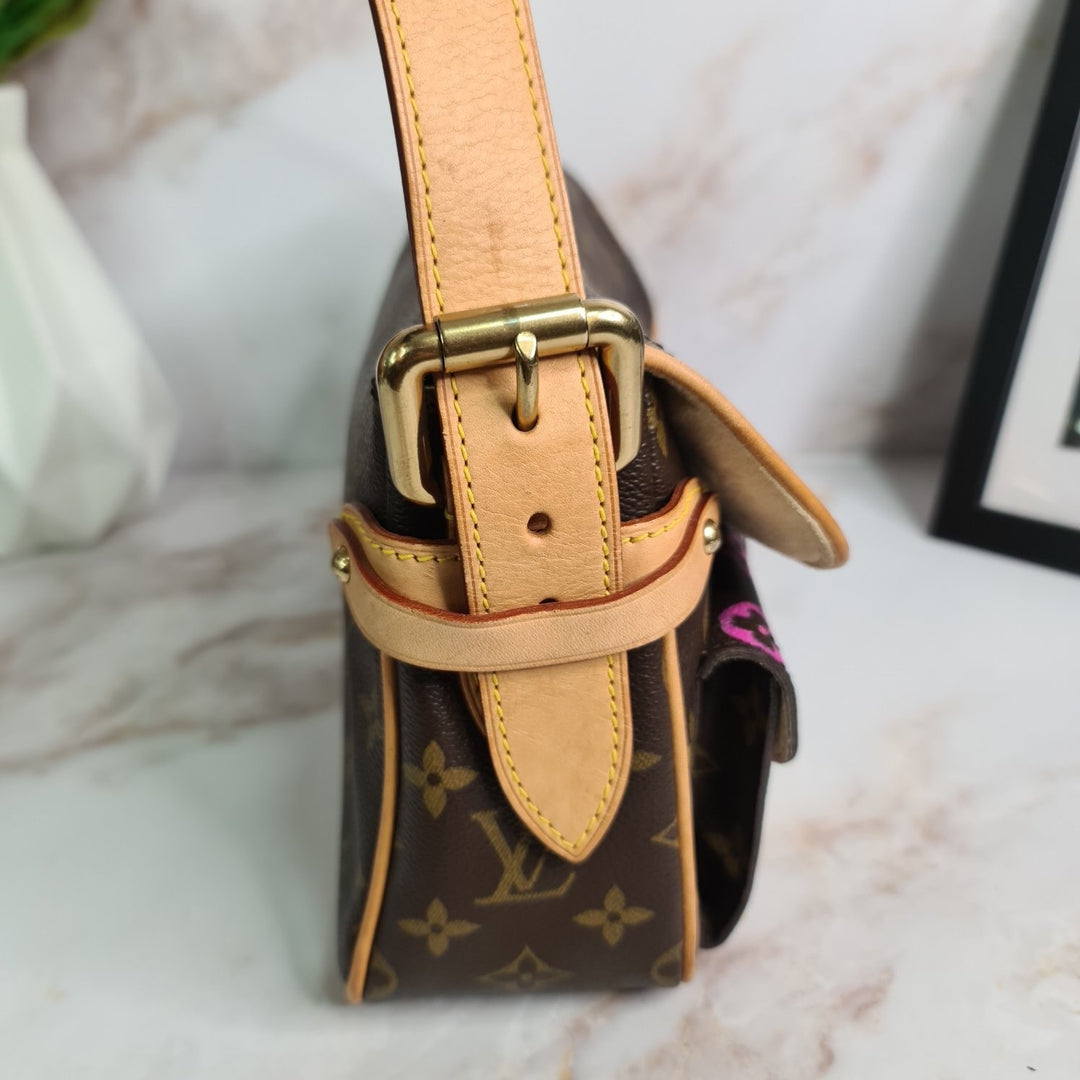 LOUISVUITTON Monogram Hudson PM (Hand Painted by Previous Owner ) - Marichelle's Empire 