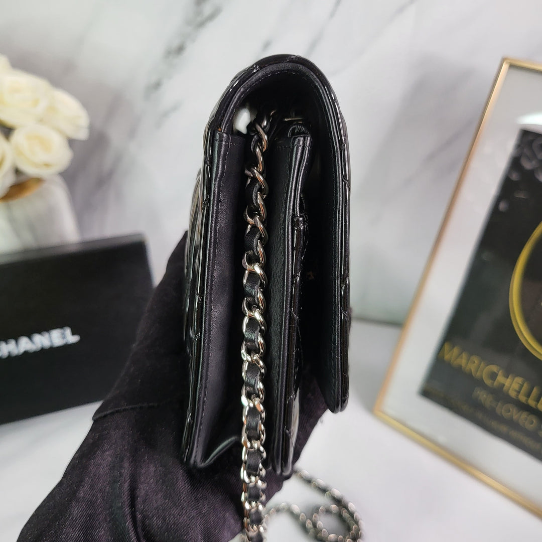 C H A N E L Patent Leather Wallet On Chain - Marichelle's Empire 