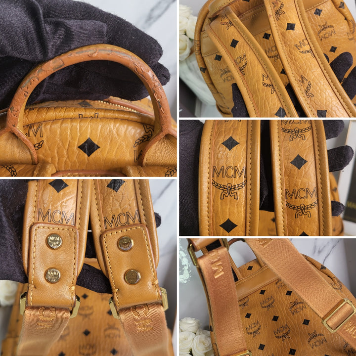 MCM Cognac Visetos Backpack